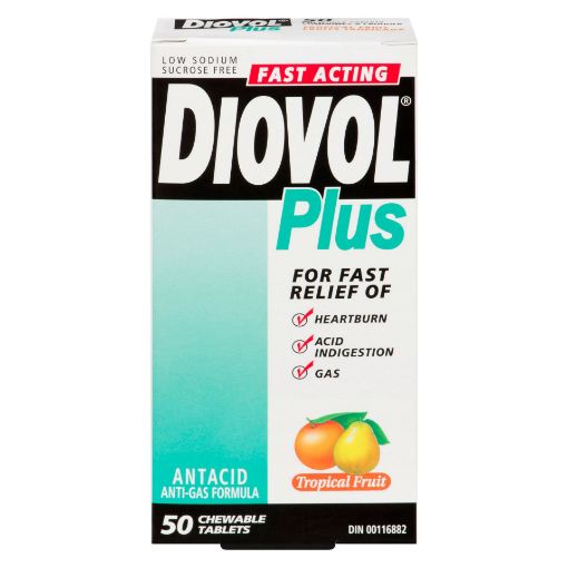Picture of DIOVOL PLUS - TROPICAL FRUIT TABLET 50S                                    
