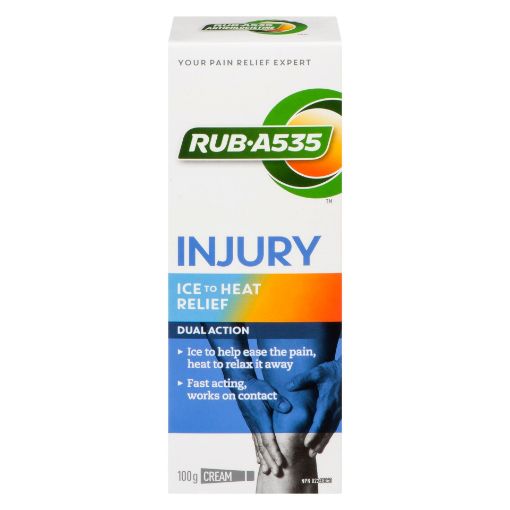 Picture of RUB A535 INJURY ICE TO HEAT DUAL ACTION CREAM 100GR