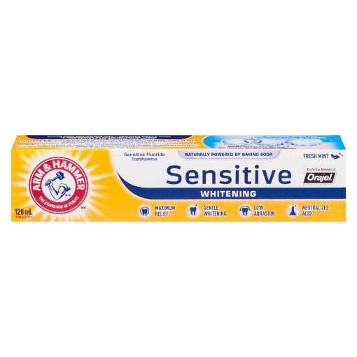 Picture of ARM and HAMMER SENSITIVE TOOTHPASTE - WHITENING 120ML