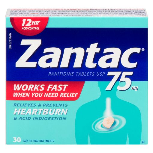 Picture of ZANTAC TABLET 75MG 30S                                                     