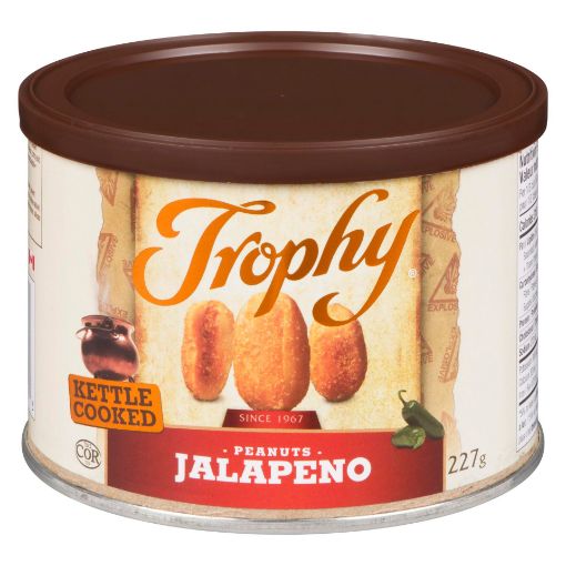 Picture of TROPHY KETTLE COOKED PEANUTS - JALAPENO 227 GR                             
