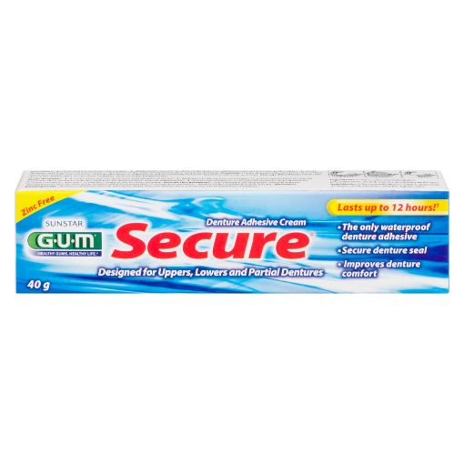 Picture of GUM SECURE NON WATER-SOLUABLE DENTURE ADHESIVE 40GR                        