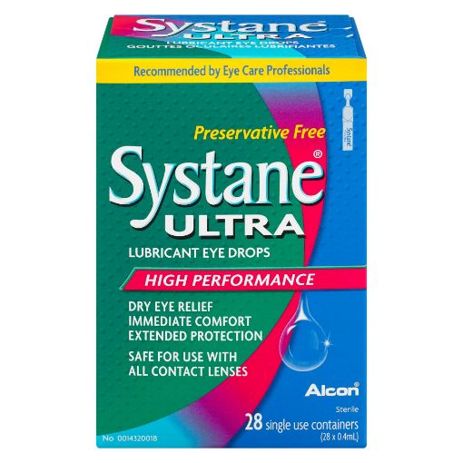 Picture of SYSTANE ULTRA LUBRICANT EYE DROPS - PRESERVATIVE FREE 24X0.4ML             