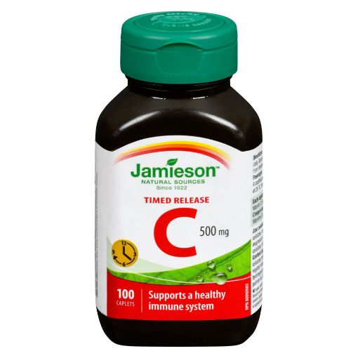 Picture of JAMIESON VIT C TIME RELEASE CAPLET 500MG 100S