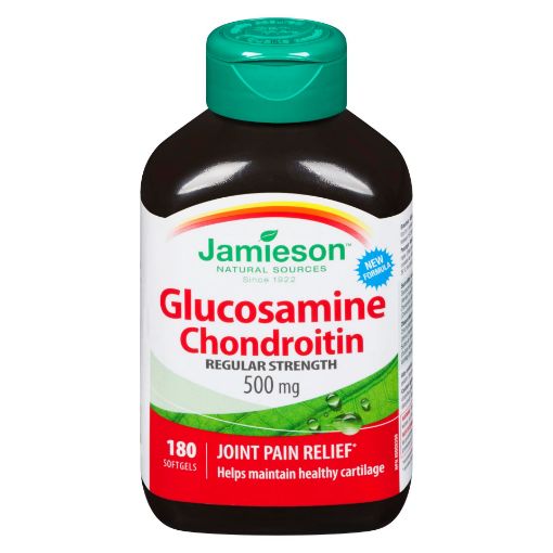 Picture of JAMIESON GLUCOSAMINE/CHONDROITIN SULFATE 500MG  CAPSULE 180S