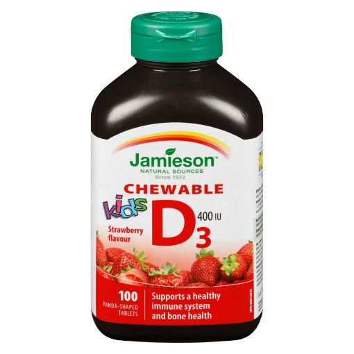 Picture of JAMIESON VITAMIN D 400IU - CHILDRENS - CHEWABLE TABLET 100S