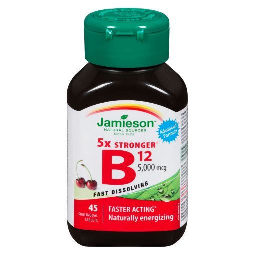 Picture of JAMIESON B12 SUBLINGUAL 5000MCG TABLETS 45S                                