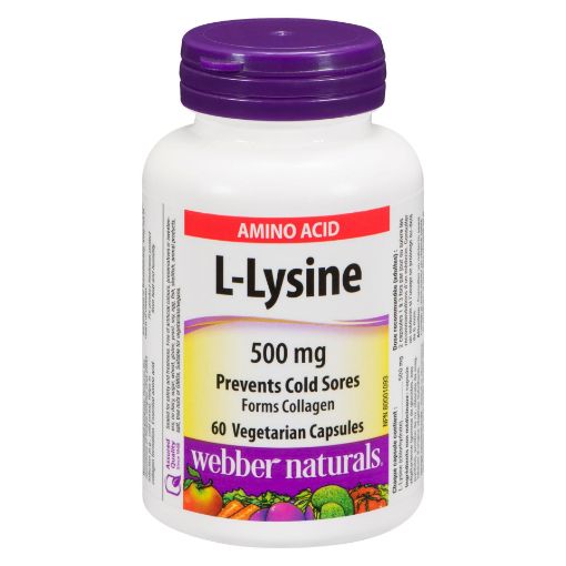 Picture of WEBBER NATURALS L-LYSINE CAPSULE 500MG 60S                                 