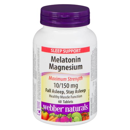 Picture of WEBBER NATURALS MELATONIN and MAGNESIUM 10/150MG TABLET 60S