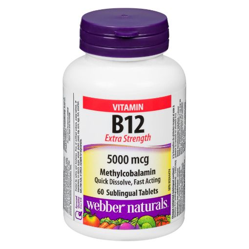 Picture of WEBBER NATURALS VITAMIN B12 TABLETS 5000MCG 60S                            