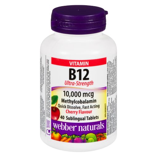 Picture of WEBBER NATURALS B12 ULTRA STRENGTH 10,000MCG TABLETS 40S                   