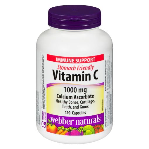 Picture of WEBBER NATURALS STOMACH FRIENDLY VITAMIN C 1000MG CAPSULES 120S            