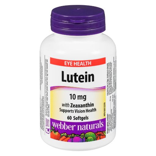 Picture of WEBBER NATURALS LUTEIN W/ ZEAXANTHIN SOFTGEL CAPSULE 10MG 60S              