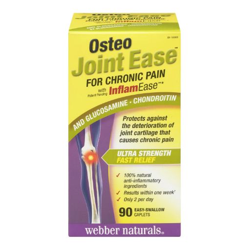 Picture of WEBBER NATURALS OSTEO JOINT EASE GLUCOSAMINE, CHONDR and INFLAMEASE CAP 90S