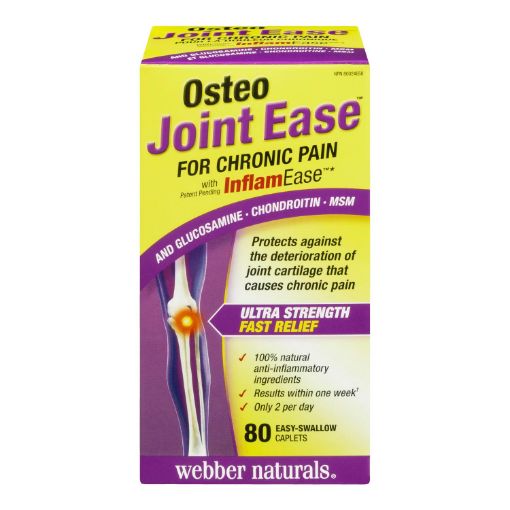 Picture of WEBBER NATURALS OSTEO EASE GLUCOSAMINE, CHONDROITIN, MSM and INFLAMEASE 80S
