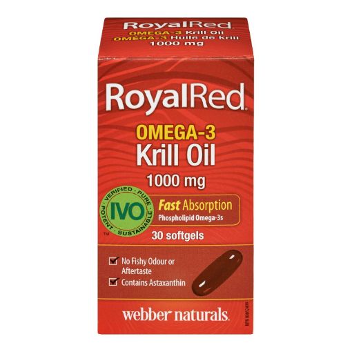 Picture of WEBBER NATURALS ROYAL RED OMEGA 3 KRILL OIL 1000MG 30S                     