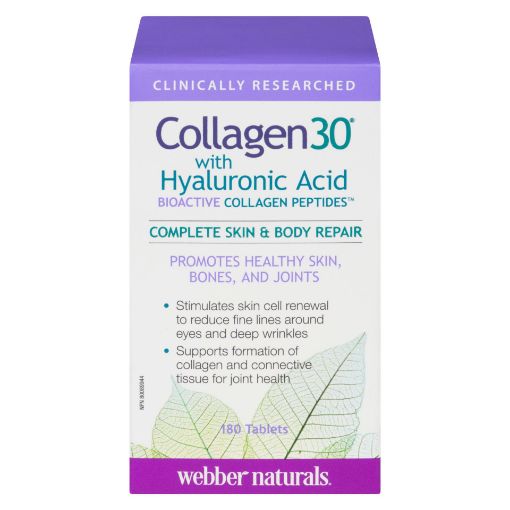 Picture of WEBBER NATURALS COLLAGEN30 WITH HYALURONIC ACID TABLETS 180S               