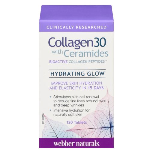 Picture of WEBBER NATURALS COLLAGEN30 HYDRATE WITH CERAMIDES TABLETS 120S