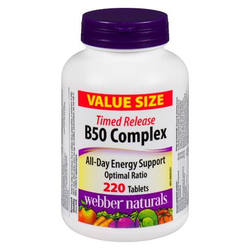 Picture of WEBBER NATURALS B50 COMPLEX 50MG TIMED RELEASE TABLETS 220S