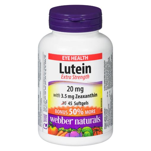 Picture of WEBBER NATURALS LUTEIN EXTRA STRENGTH BONUS 20MG 30+15S                    
