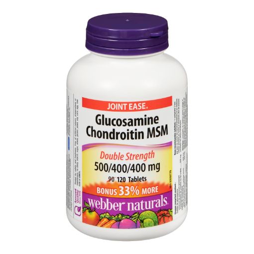 Picture of WEBBER NATURALS GLUCOSAMINE/CHONDROITIN and MSM 1300MG 90+30S