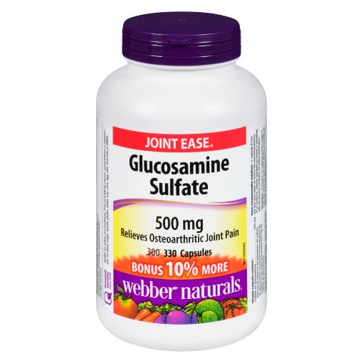 Picture of WEBBER NATURALS GLUCOSAMINE SULFATE CAPSULE 500MG 300+30S                  