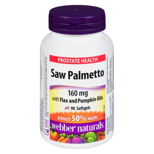 Picture of WEBBER NATURALS SAW PALMETTO CAPSULE 160MG 60+30S                          