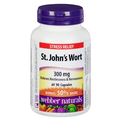 Picture of WEBBER NATURALS ST. JOHNS WORT EXTRACT BONUS 300MG  60+30S