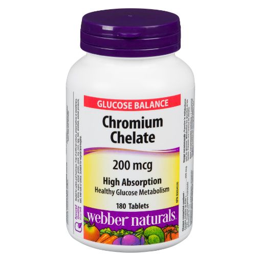 Picture of WEBBER NATURALS CHROMIUM CHELATE TABLET 200MCG 180S