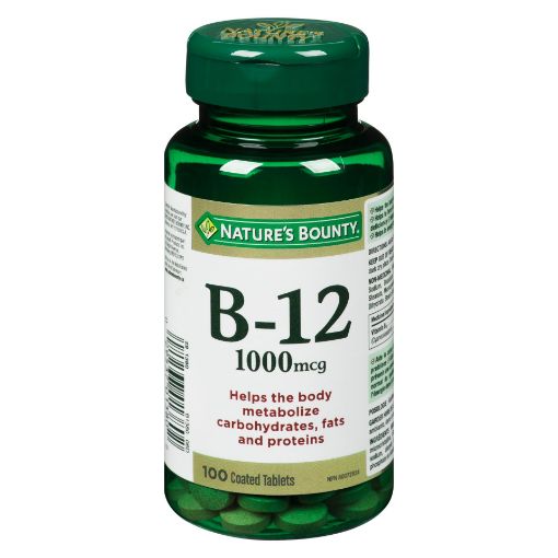 Picture of NATURES BOUNTY VITAMIN B12 1000MCG TABLET 100S                             