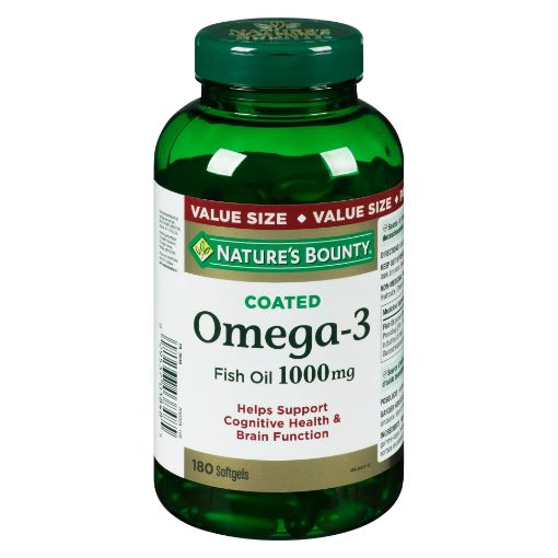 Picture of NATURES BOUNTY OMEGA 3 FISH OIL 1000MG SOFTGEL 180S                        