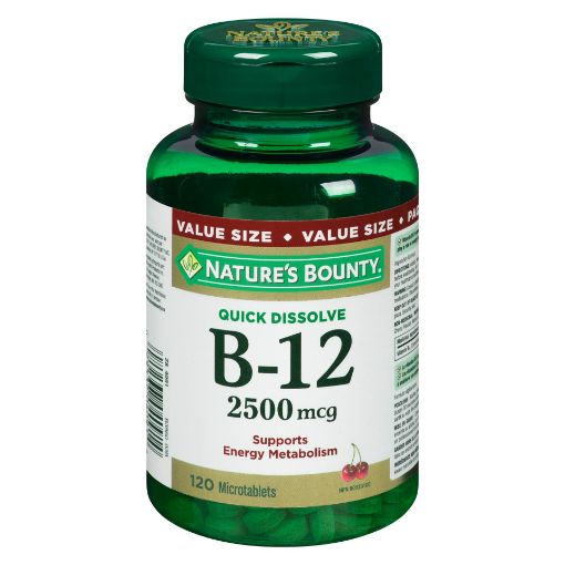 Picture of NATURES BOUNTY VITAMIN B-12 2500MCG TABLET 120S                            