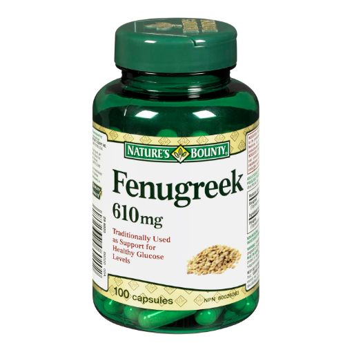 Picture of NATURES BOUNTY FENUGREEK 610MG CAPSULE 100S                                