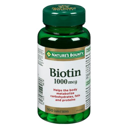 Picture of NATURES BOUNTY BIOTIN TABLET 1000MCG 100S                                  