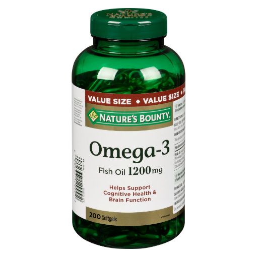 Picture of NATURES BOUNTY OMEGA 3 FISH OIL 1200MG SOFTGEL 200S                        