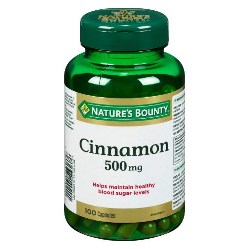 Picture of NATURES BOUNTY CINNAMON CAPSULE 500MG 100S                                 