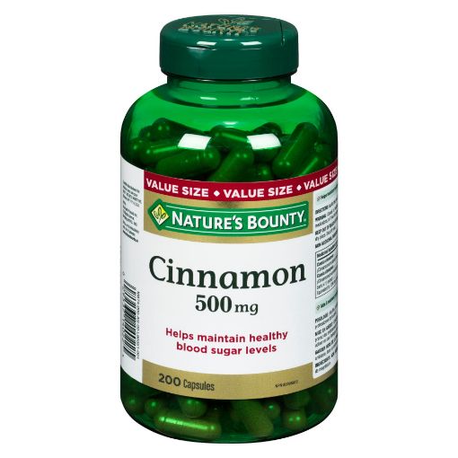 Picture of NATURES BOUNTY CINNAMON 500MG CAPSULE 200S                                 