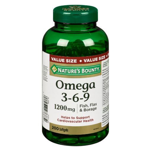 Picture of NATURES BOUNTY OMEGA 3-6-9 1200MG SOFTGEL 200S                             