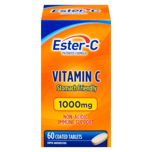 Picture of ESTER C STOMACH FRIENDLY - COATED TABLETS 1000MG 60S                           
