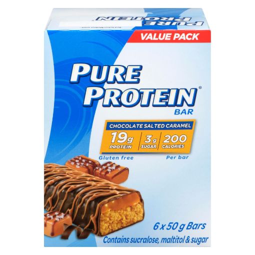 Picture of PURE PROTEIN BARS - SALTED CARAMEL 6X50GR