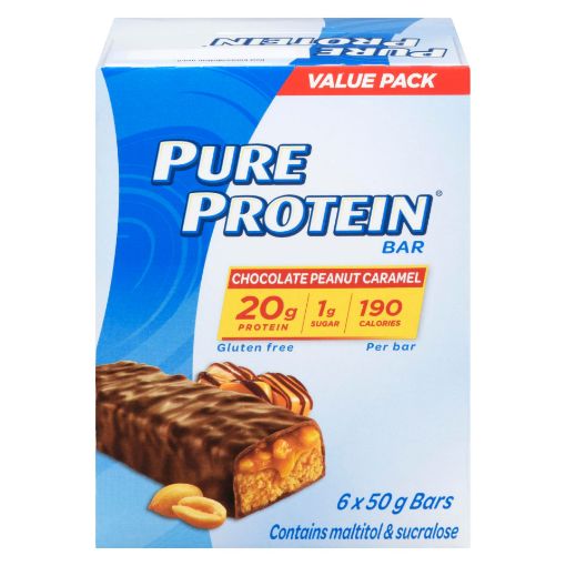 Picture of PURE PROTEIN BARS - CHOCOLATE PEANUT CARAMEL 6X50GR