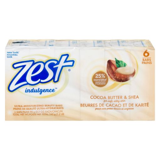 Picture of ZEST BAR SOAP - CREAMY COCOA BUTTER and SHEA 6X90GR