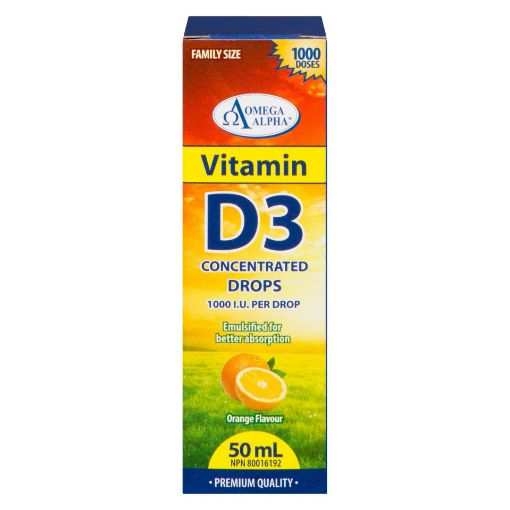 Picture of OMEGA ALPHA VITAMIN D CONCENTRATED DROPS 50ML