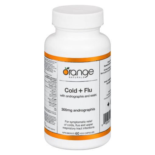 Picture of ORANGE NATURALS COLD + FLU WITH ANDOGRAPHIS + REISHI 60S