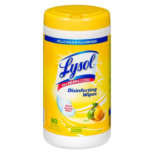 Picture of LYSOL DISINFECTING WIPE - LEMON 80S                        