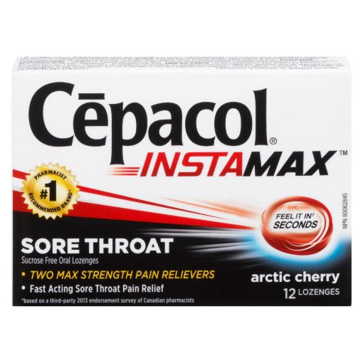 Picture of CEPACOL INSTAMAX SUCROSE FREE - CHERRY 12S