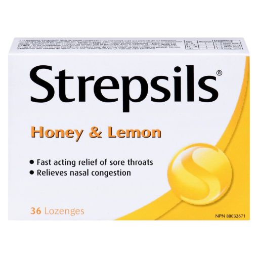 Picture of STREPSILS LOZENGES - HONEY LEMON 36S                                       