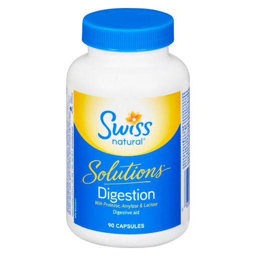 Picture of SWISS NATURAL SOLUTIONS DIGESTION W/PROTEASE 90S                           