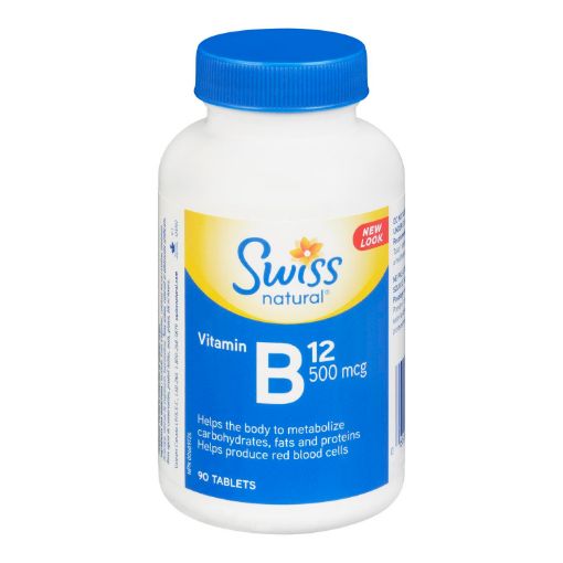 Picture of SWISS NATURAL VITAMIN B12 TABLET 500MCG 90S                                