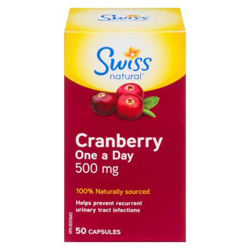 Picture of SWISS NATURAL CRANBERRY ONE-A-DAY CAPLET 500MG 50S                         